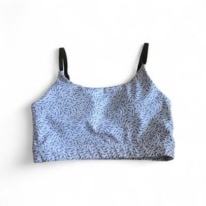 Anthropologie Black and Blue Patterned Bra